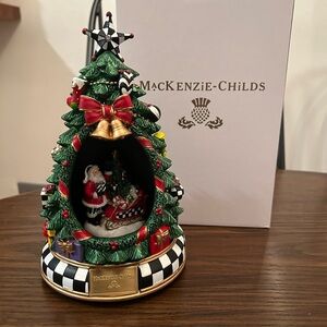 MacKenzie-Childs Festive Tree with Santa and Sleigh